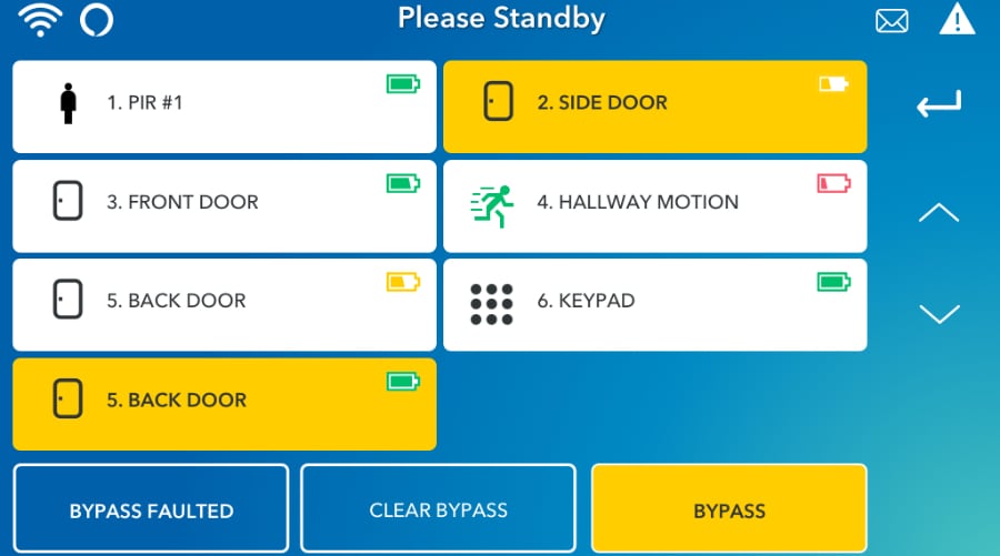 Bend security system command screen.